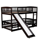 Low Bunk Bed With Slide, Fence And Ladder by Unique Piece Furniture