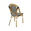Outdoor PE Rattan and Aluminum French Bistro Chair, Set of 2 by HouseOfZazla