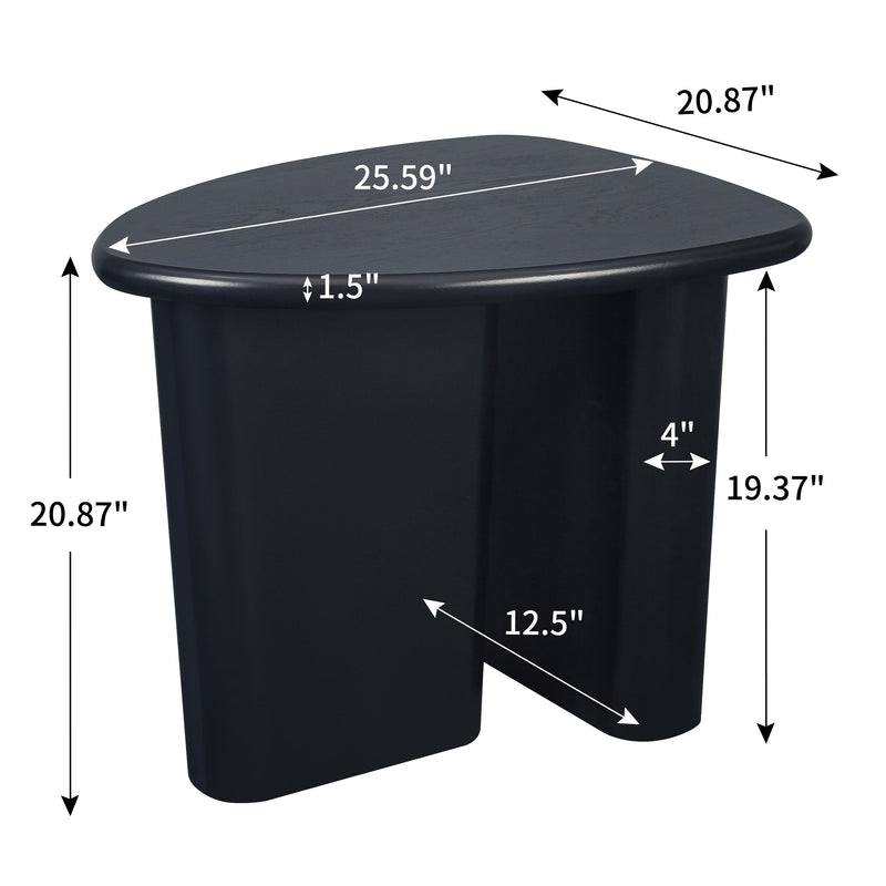 Walker Edison - Tapered Tabletop Side Table (BLACK)