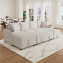 Sectional Sofa Convertible Pull-Out Bed With Storage Ottoman & USB Ports by Unique Piece Furniture