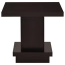 Reston 2-piece Square Coffee and End Table Set Cappuccino