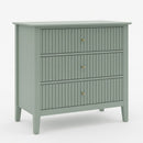 Fluted 3 Drawer Nightstand With Soft Close Slides by HouseOfZazla