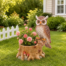 Decorative Owl Garden Planter Pot on Branch by HouseOfZazla