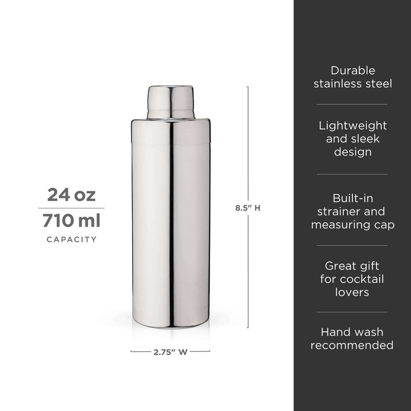 Harrison Element Polished Stainless Steel Cocktail Shaker