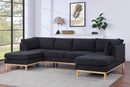 Hallie - Wide Sherpa Double Chaise U-Shape Sectional Sofa by HouseOfZazla