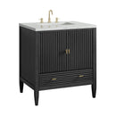 James Martin Myrrin 30" Single Bathroom Vanity, Carbon Oak