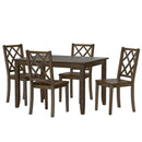 5 Piece Dining Table Set - Brown by HouseOfZazla
