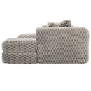 Modular Sectional Sofa, Boneless Couch With 2 Movable Ottomans by HouseOfZazla