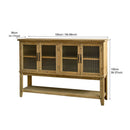 Rectangle Accent Sideboard Cabinet With Storage Shelf, Cabinet For Kitchen - Natural Wood by HouseOfZazla