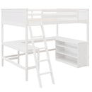 Loft Bed With Shelves With Desk by HouseOfZazla