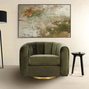 Cosey Green Velvet Swivel Chair by HouseOfZazla