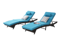 Outdoor Wicker Reclining Chair Set of 2