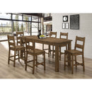 Amarillo - Rectangular Counter Height Dining Table - Rustic Brown by HouseOfZazla