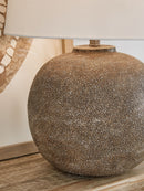 Neavesboro - Metal Table Lamp - Antique Brown / White