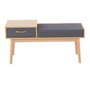 Telephone Contemporary Bench With Pull Out Drawer by HouseOfZazla