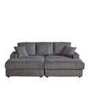 3 Seater Sofa With 2 Ottomans For Living Room by HouseOfZazla