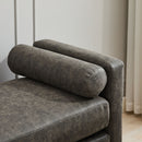 Elegant Upholstered Bench Daybed Ottoman With Bolster Pillows by HouseOfZazla