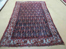 4' X 6' Antique Handmade Turkish Sivas Wool Rug Vegetable Organic Dye Nice Blue