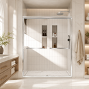 56-60" W x 72" H Framed Double Sliding Shower Door by HouseOfZazla
