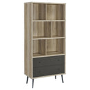 Minerva - 3 Shelf Bookcase With Drawers - Natural by HouseOfZazla