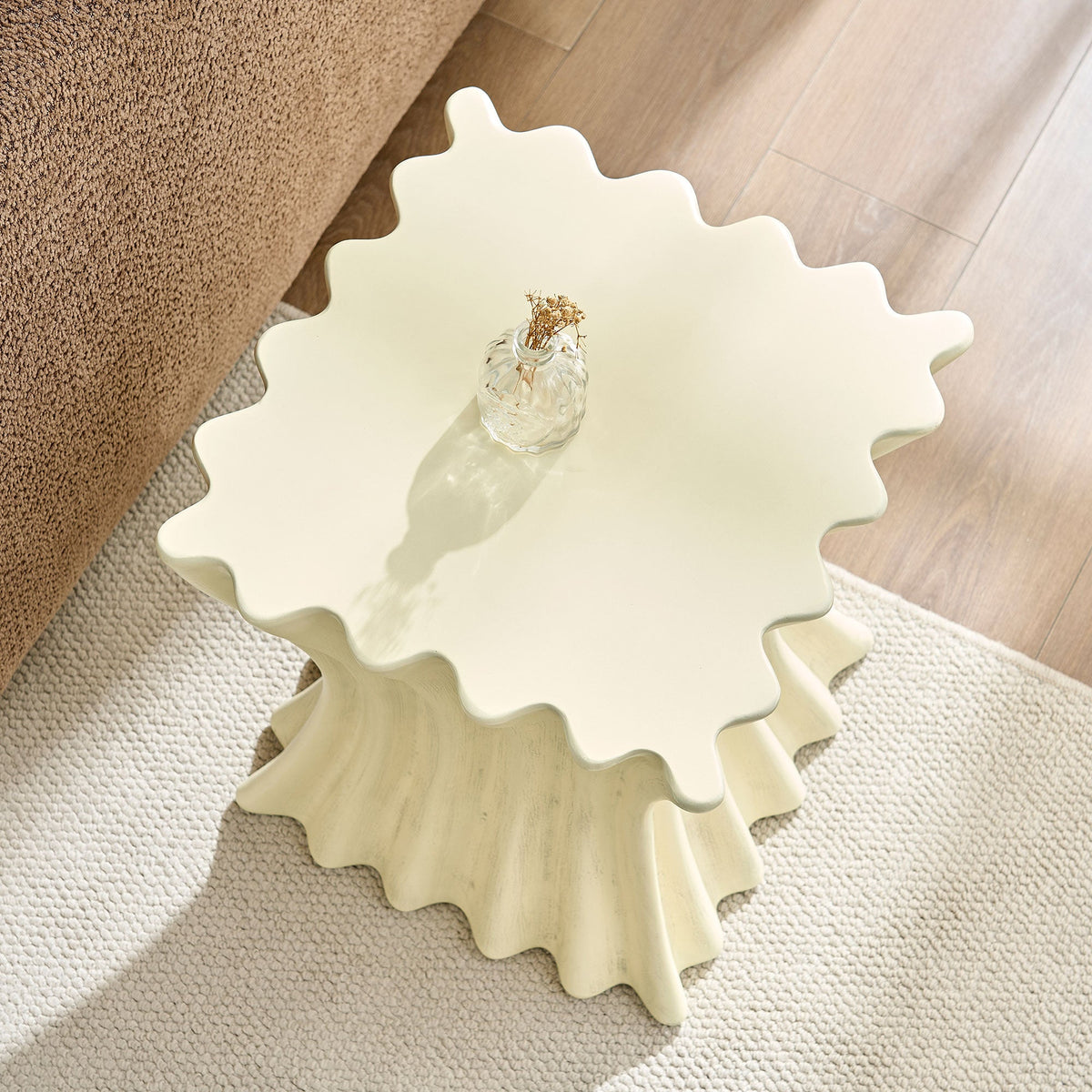 15.16 Inch Side Table Vintage Sturdy Fiberglass Table, photo 4 of 10