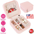 Mini Jewelry Storage Box Portable Ring Earring Necklace Storage Travel Case PU Leather Jewelry Organizer Gift