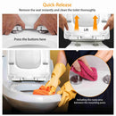 Square Toilet Seat with Grip-Tight Bumpers, Quiet-Close & Quick-Release – White