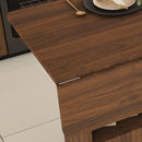 Multi Functional Folding Table With Storage Shelves And Wheels by Unique Piece Furniture