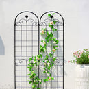 2 Pack Metal Garden Trellis for Climbing Plants Outdoor 86.7" x 19.7" Rustproof Plant Support Rose Trellis Netting Trellis Black