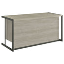 Brisley - Office Desk With Adjustable Keyboard Tray And 3 Drawer Storage - Beige / Gray by HouseOfZazla