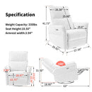 270° Power Swivel Rocker Glider Recliner Chair With USB Ports by Unique Piece Furniture