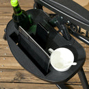 2 Pieces Outdoor Rocking Chairs, Foldable Reclining Zero Gravity Lounge Rocker with Pillow, Cup & Phone Holder, Combo Design with Folding Legs, Beige