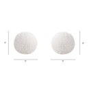Ayla - Round Sphere Accent Ball Throw Pillow - Curly White