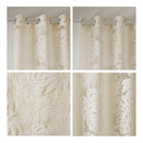 Palm Leaf Burnout Window Sheer Natural 50x84 Inches