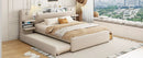 Upholstered Platform Bed With Reading Lights, Drawers, Trundle And Shelves by HouseOfZazla