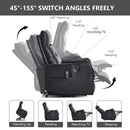 Black PU Single Motor Power Lift Recliner Chair
