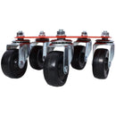 Heavy Duty Snowmobile Dolly V Slide With 2.5" Swivel Casters, Rubber Pad, 1500Lbs Capacity Steel - Red