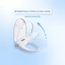 Smart Bidet Toilet Seat & Side Knob Adjustable Heated Seat With Water Temperature And Pressure Adjustment Portable Bidet - White by HouseOfZazla