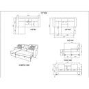 Ford - Reversible Pull Out Sofa Bed - Light Gray by HouseOfZazla