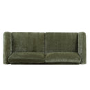 89"L Chenille Sofa with Wooden Legs – Olive by HouseOfZazla