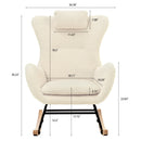 Rocking Chair Nursery Teddy Upholstered Rocker Glider Chair