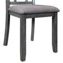 6 Piece Wooden Dining Table set, Kitchen Table set with 4 Chairs and Bench, Farmhouse Rustic Style,Gray