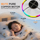 19.7" RGB Flush Mount Ceiling Fan with Light for Bedroom by HouseOfZazla