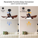 28 lnch Ceiling Fan with Lights Remote Control, Small Ceiling Fan Flush Mount, 5 Reversible Blades, Low Profile Ceiling Fan Light with 6 Speeds 3 Colors for Bedroom Kitchen