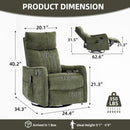 Green Heat Massage Manual Recliner Chair
