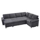 Convertible U-Shaped Sectional Sofa Bed With USB Ports And Storage by HouseOfZazla