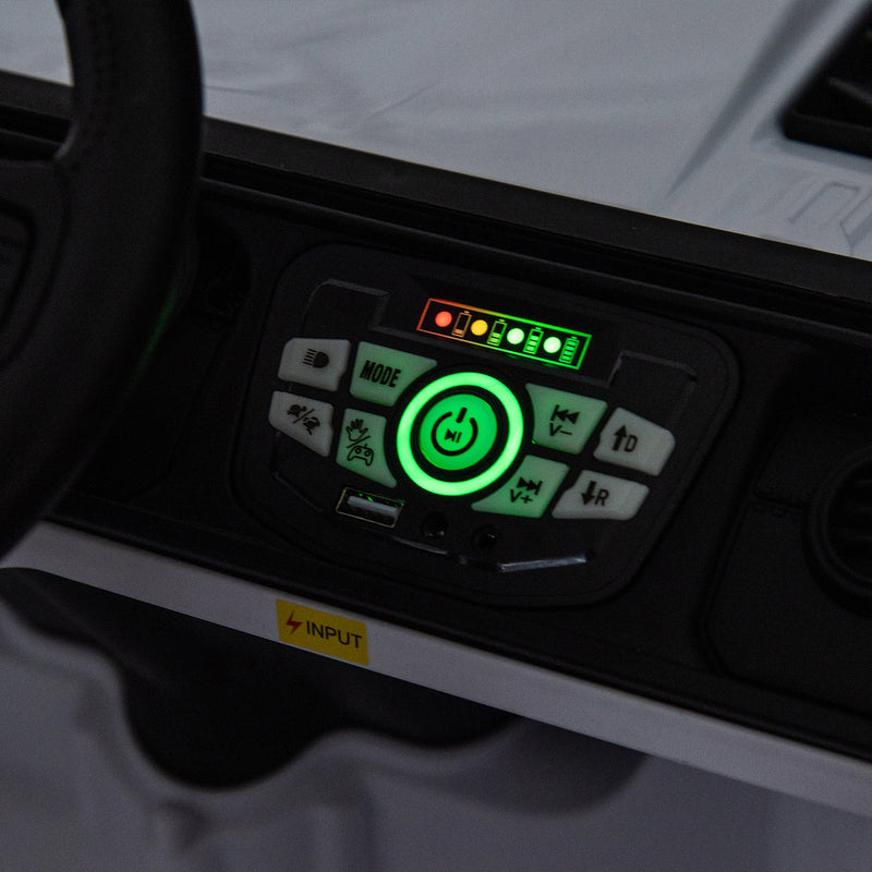 24V Ride On Large PickUp Truck car for Kids,ride On 4WD Toys with Remote Control,Parents Can Assist in Driving,Bluetooth music version,Pickup truck design with spacious storage in the rear.