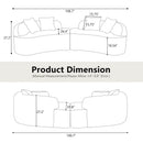 Curved 4 Seater Full Compression Sponge Sofa by Unique Piece Furniture