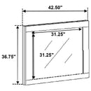 4 Piece Queen Bedroom Set With Built In Storage And Mirror - Oak