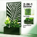 Outdoor Raised Garden Bed with Privacy Screen and Metal Planter Box by HouseOfZazla